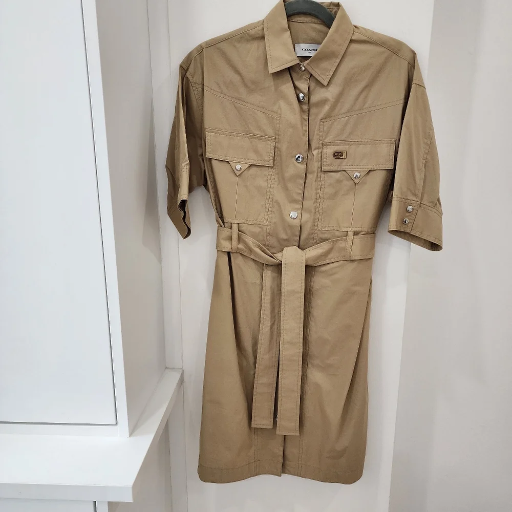 NWT Coach 1941 Safari Shirt Dress Sz 2 - Picture 3 of 10